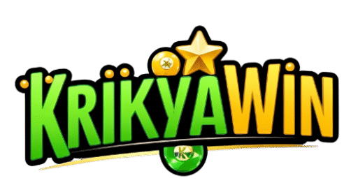 KrikyaWin logo in site with bold green and gold colors, featuring lucky elements like stars and a clean, modern design.
