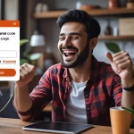 Excited user entering Krikya referral code during sign-up