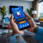 User installing the Krikya App APK on an Android phone in Dhaka, showing a download screen