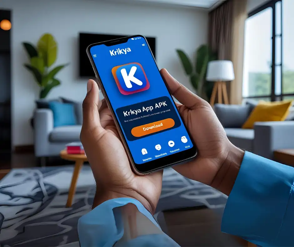 User installing the Krikya App APK on an Android phone in Dhaka, showing a download screen