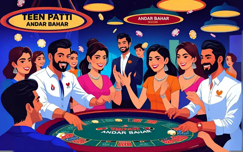 Live dealer hosting Teen Patti on Kiriya with a chat box in Bangla.